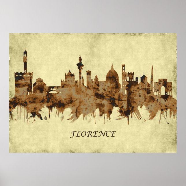 Florence Italy Cityscape Poster (Vorne)