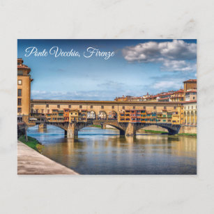Florence Italy Ponte Vecchio Foto Postkarte