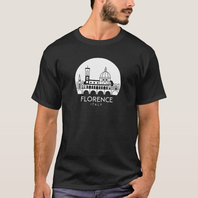 Florence Italy Skyline T-Shirt (Vorderseite)