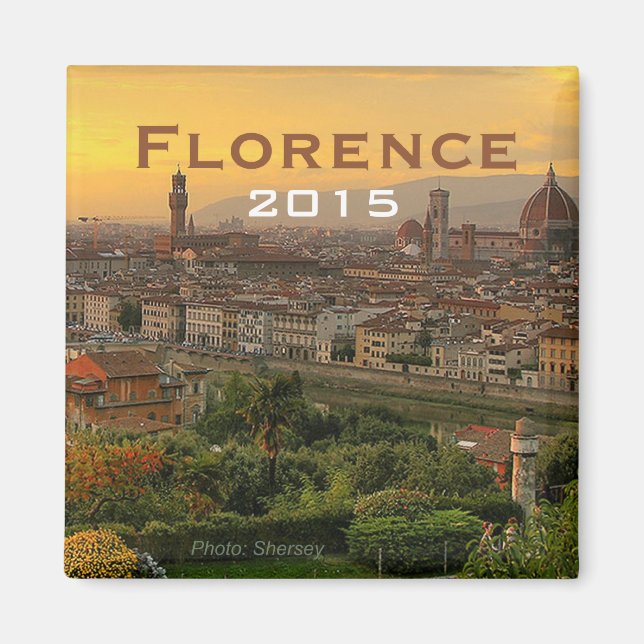 Florence Italy Souvenir Kühlschrankmagnet Change Y (Vorne)