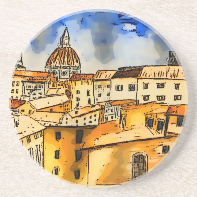 Florence Italy Square Getränkeuntersetzer (Vorne)