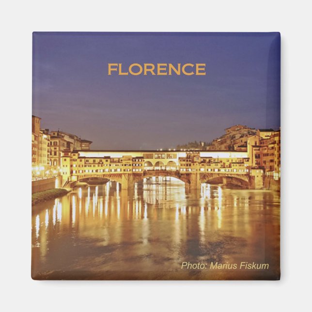 Florence Italy Travel Foto Souvenir Kühlschrankmag Magnet (Vorne)