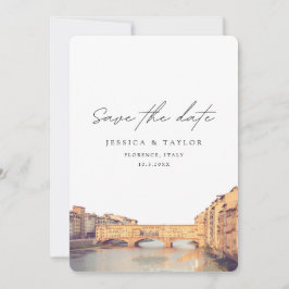 Florence Italy Wedding Save the Date Einladung