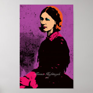 Florence Nightingale mit Pop-Kunst Poster