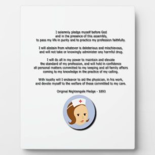 Florence Nightingale Pledge Fotoplatte