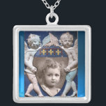 FLORENCE RENAISSANCE KLEINE ANGELN FOTOVORLAGE VERSILBERTE KETTE<br><div class="desc">Elegantes und klassisches Florentiner Meisterwerk aus Bottega della Robbia ( Florenz - Italien ).</div>