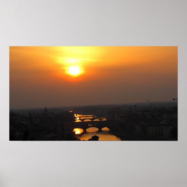 Florence Summer Sunset Poster (Vorne)