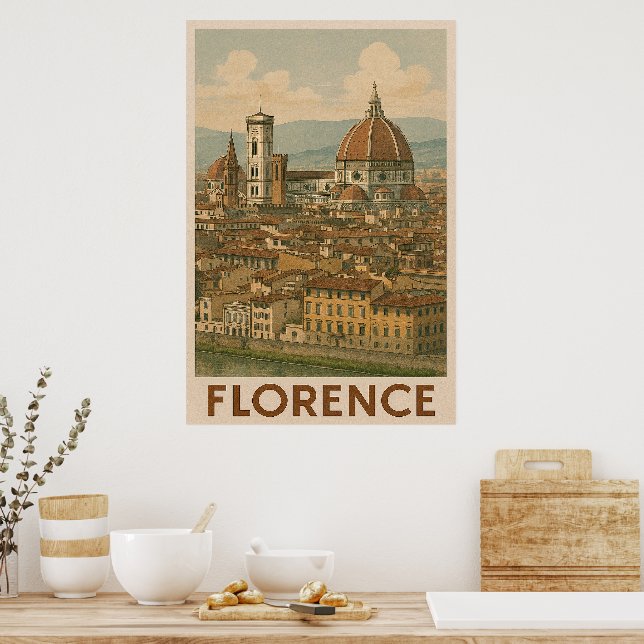 Florence Vintage Travel Poster (Küche)