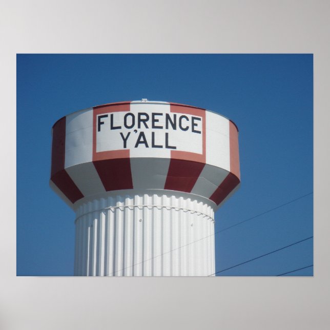 Florence Y'all Water Tower Poster (Vorne)