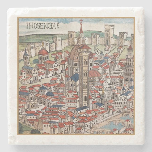 Florencia Colore Marble Drink Untersetzer (Vorderseite)