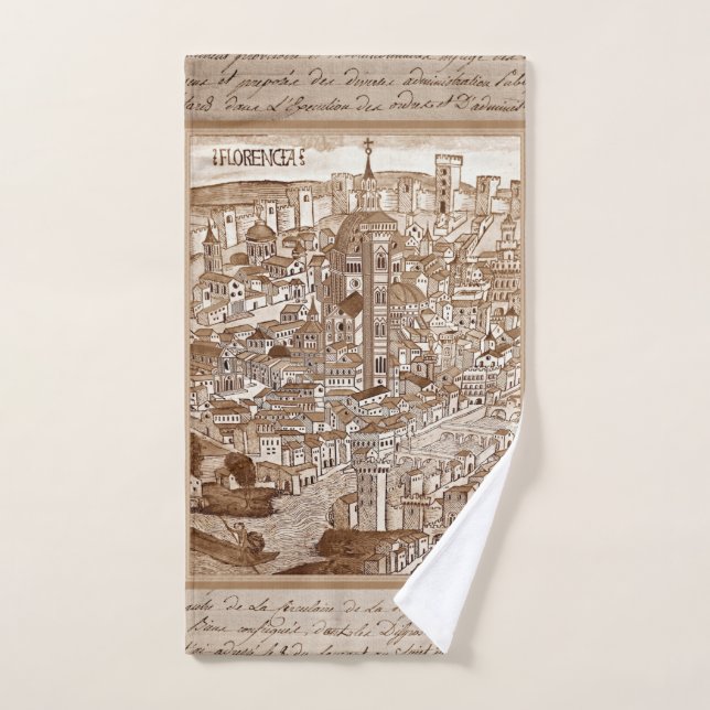 Florencia Sepia 1493 Handtuch (Handtuch)