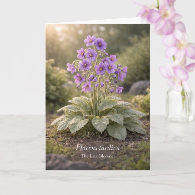 Florens tardiva The Late Bloomer Botanical Karte (Orchidee)