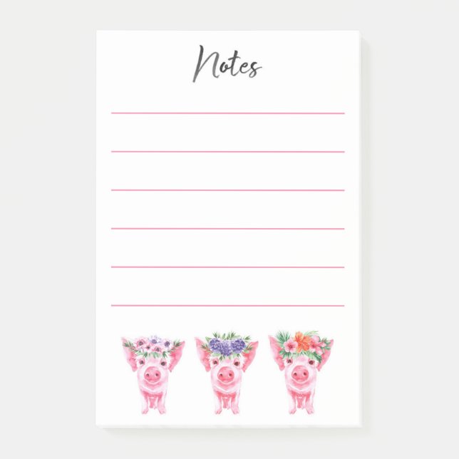 Florenschweine - Nachhinweise Post-it Klebezettel (Vorderseite)