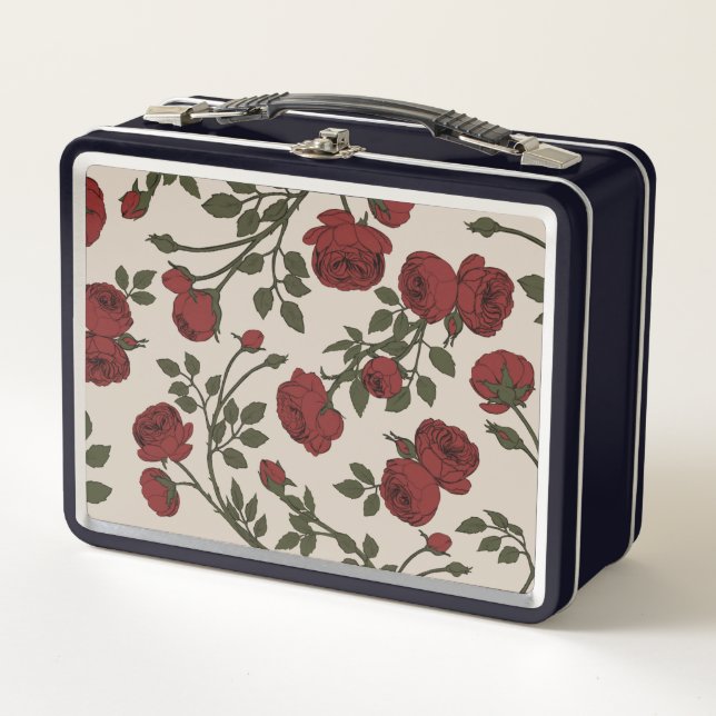 Florentina Rose Metall Brotdose (Vorderseite)