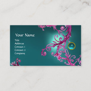 FLORENTINE BAROQUE MONOGRAM GEM blue Visitenkarte