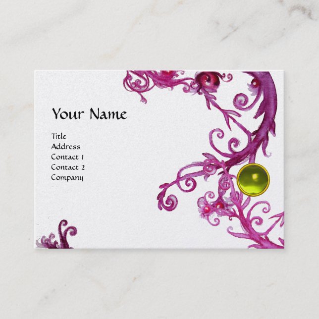 FLORENTINE BAROQUE MONOGRAM GEM gelbes Gold Visitenkarte (Vorderseite)