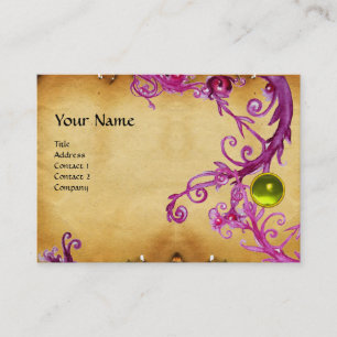 FLORENTINE BAROQUE MONOGRAM GEM gelbes Pergament Visitenkarte