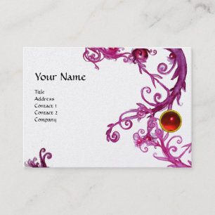 FLORENTINE BAROQUE MONOGRAM GEM rotes Platin Visitenkarte