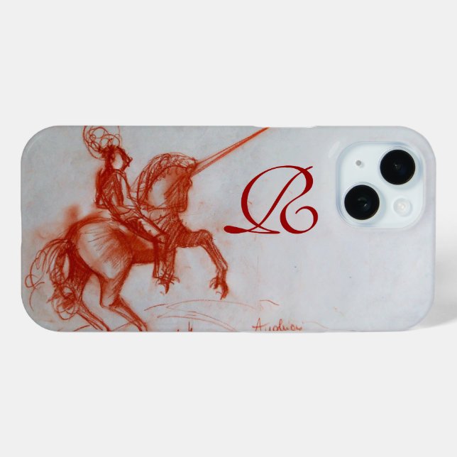 FLORENTINE KNIGHT AUF DEM HORSEBACK Sepia Monogram title_seo2 (Rückseite (Horizontal))