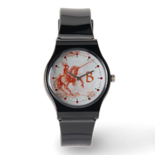 FLORENTINE KNIGHT AUF HORSEBACK-Monogramm Armbanduhr