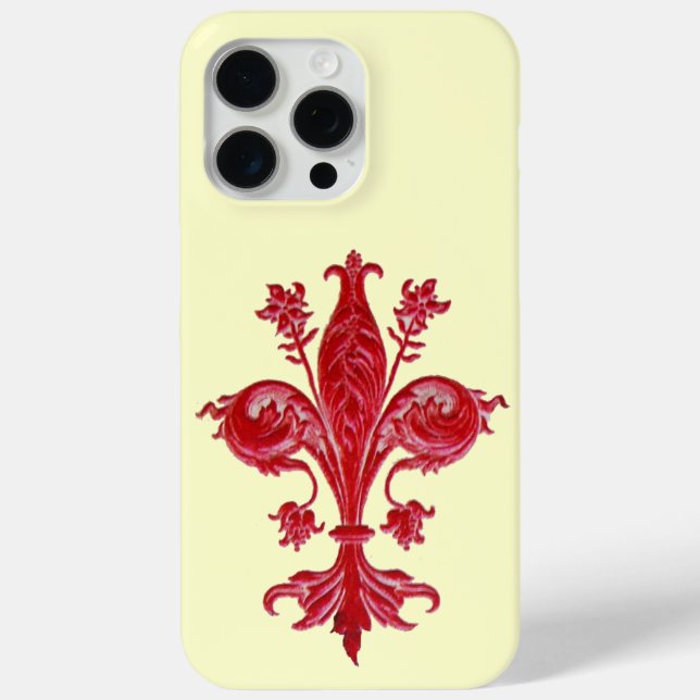 FLORENTINE RED LILY LILIE MONOGRAM Case-Mate iPhone HÜLLE (Rückseite)