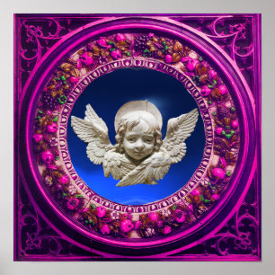 FLORENTINE RENAISSANCE ANGEL MIT BLUMENKRONE POSTER