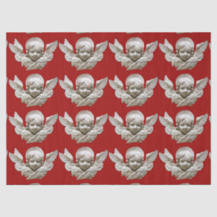 FLORENTINE RENAISSANCE ANGEL Red Christmas Seidenpapier