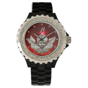FLORENTINE RENAISSANCE ANGEL, Red Ruby Monogramm Armbanduhr