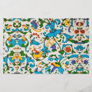 FLORENTINE RENAISSANCE BLAUE WIRBEL, BLUME BRIEFPAPIER