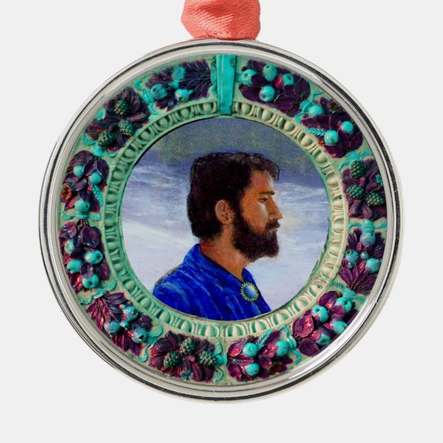 FLORENTINE RENAISSANCE FRUITS Fotovorlage Silbernes Ornament (Vorne)