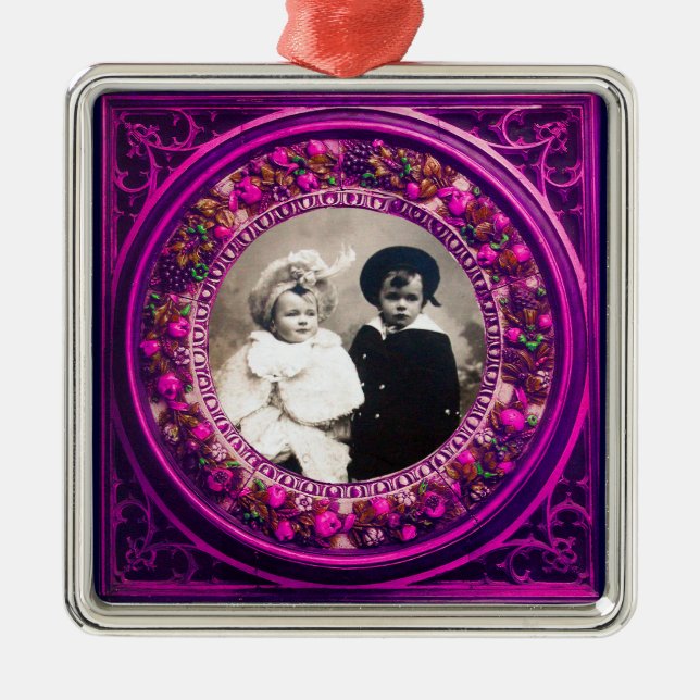 FLORENTINE RENAISSANCE FRUITS Fotovorlage Silbernes Ornament (Vorne)