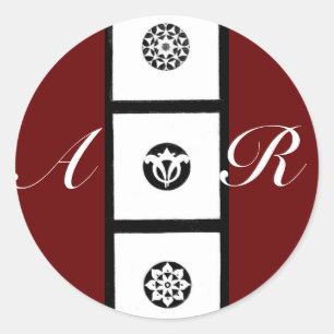 FLORENTINE RENAISSANCE HARMONOGRAMM, rot Runder Aufkleber
