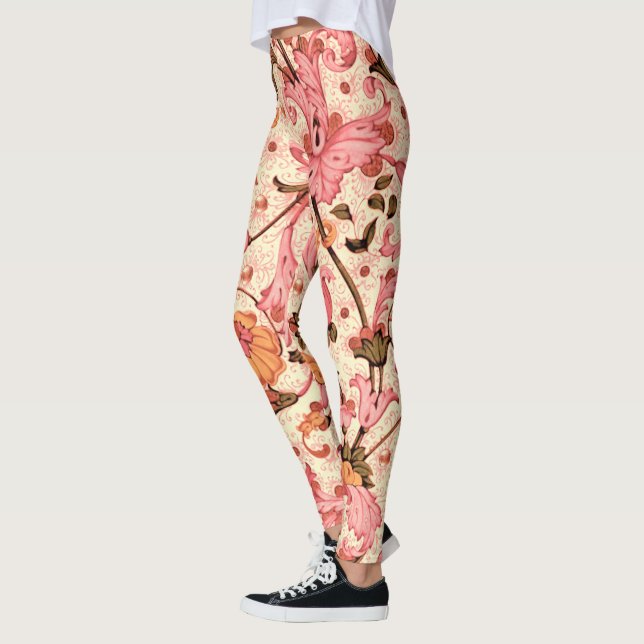 FLORENTINE RENAISSANCE PINK FLORALLE WIRBEL, BLUME LEGGINGS (Links)