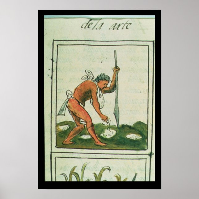 Florentiner Codex' von Bernardino de Sahagun Poster (Vorne)