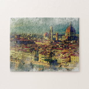 Florentiner Kuppel mit mediterraner Wasserfarbe