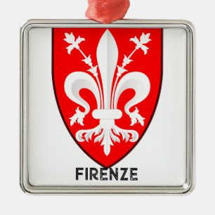 Florentiner Lilien-Wappen Feine Kunst Ornament Aus Metall
