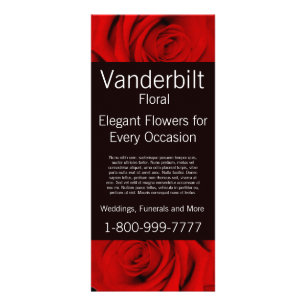 Florentiner Unternehmen FloristrRed Rose Rack Card Werbekarte