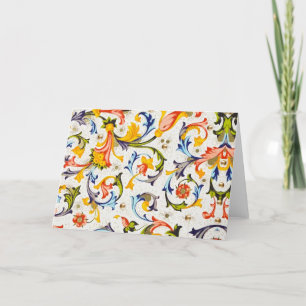 FLORENTINISCHE RENAISSANCE WIRBEL, BLUME DANKESKARTE