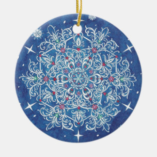 Florentinische Schneeflocke-Verzierung Keramikornament