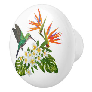 Florenvögel des Paradieses und des Hummingvogels Keramikknauf