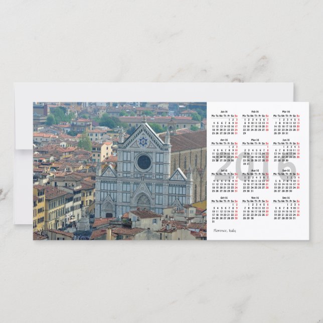 Florenz 2016 Kalender Fotokarte (Vorderseite)