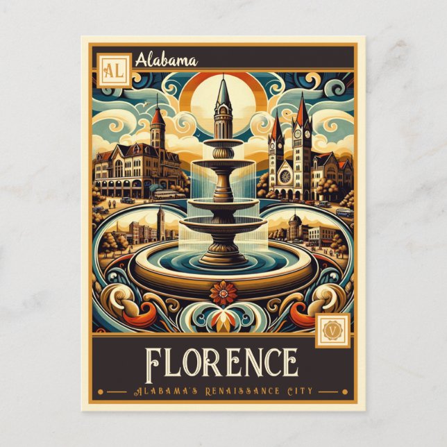 Florenz, Alabama | VINTAG Postkarte (Vorderseite)