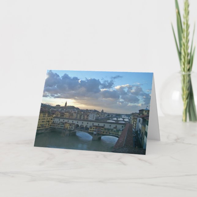 Florenz- - Arno-Sonnenuntergang Karte (Vorderseite)