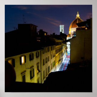 Florenz bei Nacht Poster