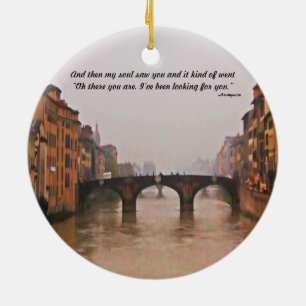 Florenz Brücke Mit Liebeszitat Keramikornament