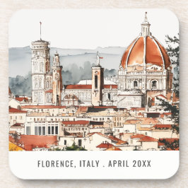 Florenz Cathedral Italien Wasserfarben Italien Getränkeuntersetzer
