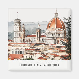 Florenz Cathedral Italien Wasserfarben Italien Magnet