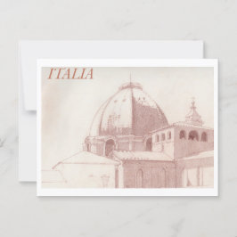 Florenz Dächer Vintage Reise Postkarte