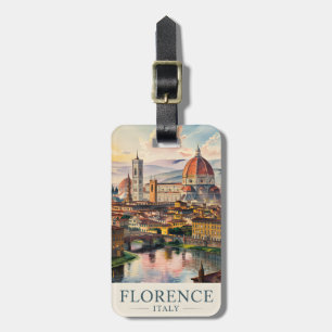 Florenz Dom Kathedrale Aquarell Italien Reise Gepäckanhänger