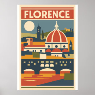 Florenz-Duomo-Poster Vintage-Reise Italien Poster